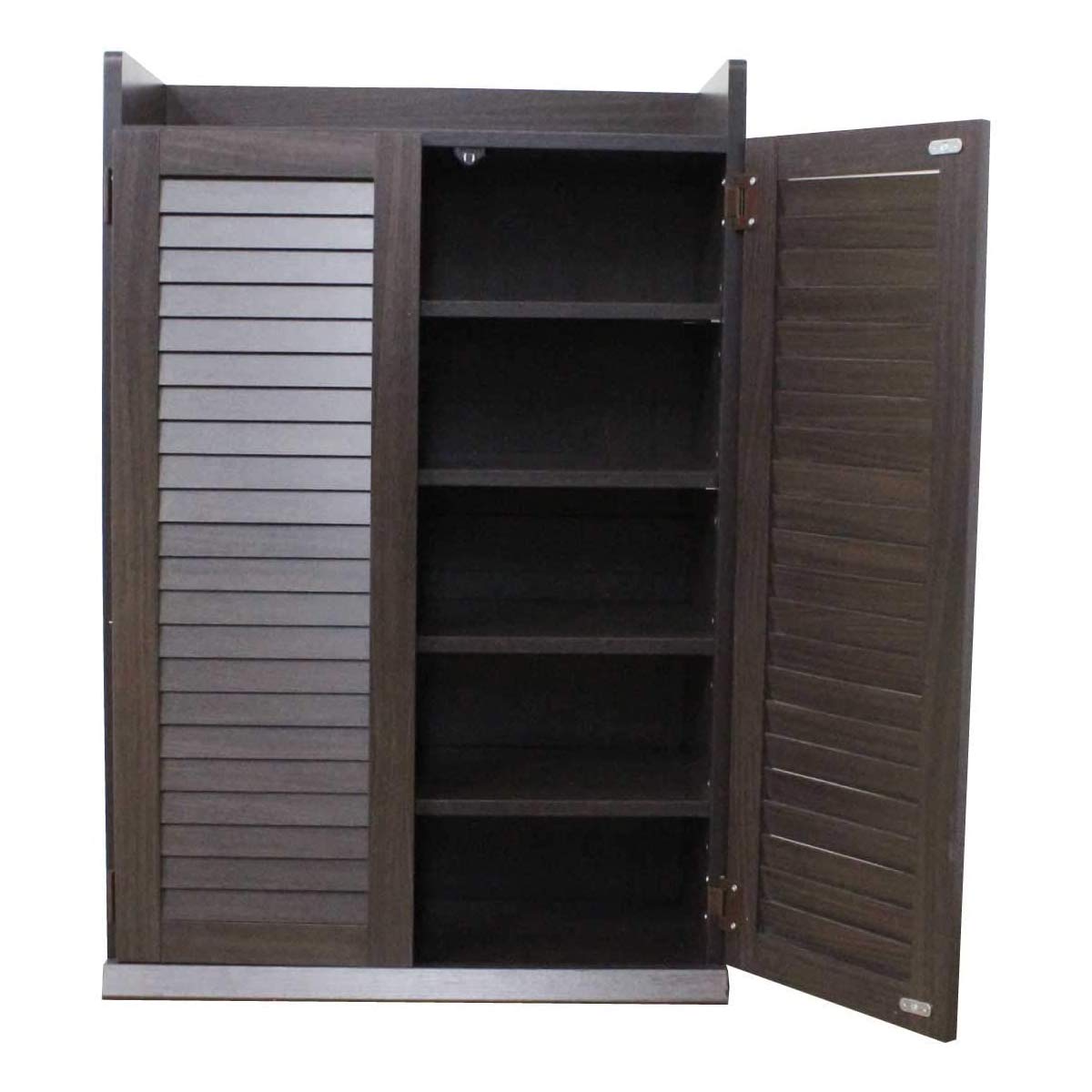 Amazon｜ルーバーシューズボックス 60cm幅 奥行き30cm (単品 (ブラウン